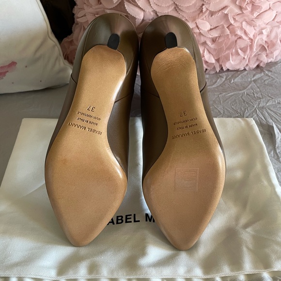 Isabel Marant Nude Tan Ankle Boots Size 37 - Picture 3 of 4